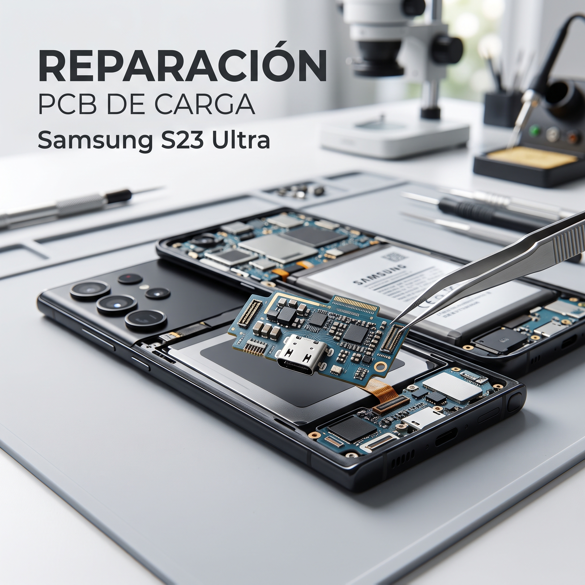 Reparación conector de carga S23 Ultra