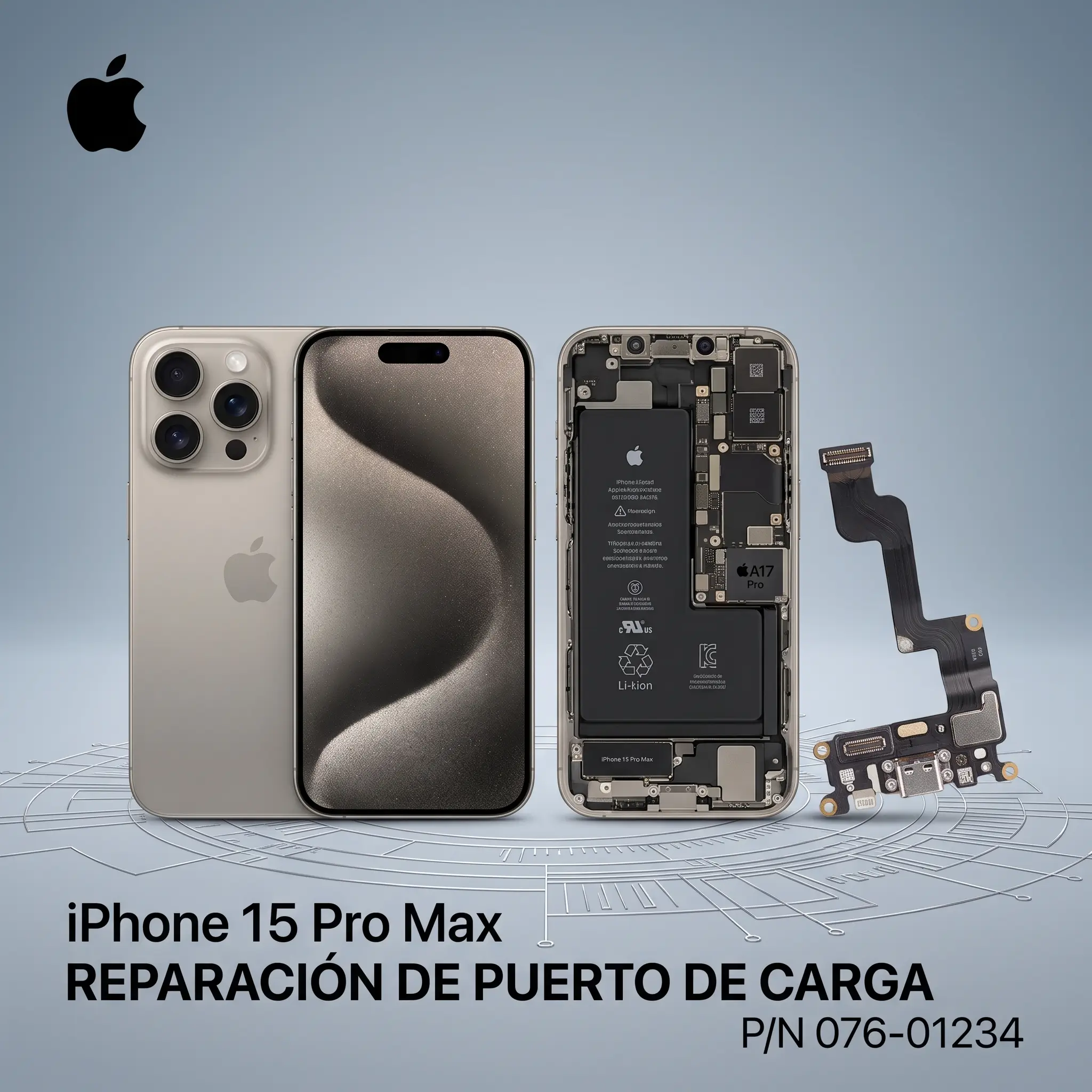 Reparación Flex de Carga para iPhone 15 Pro Max